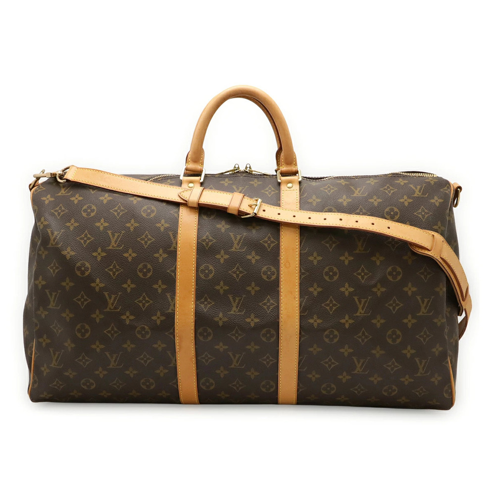 LOUIS VUITTON Monogram Keepall Bandouliere Boston Bag Travel Shoulder